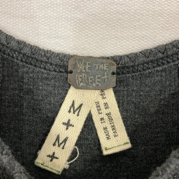 We the Free Dark Gray Drop Needle Rib Venice Tunic Dress Medium - Picture 3 of 12